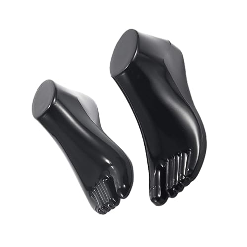 HEALEEP Foot Model for Women Shoes 1 Pair Plastic Shoes Feet Model Support Display Shoe Trees Shoes Filler Black Color