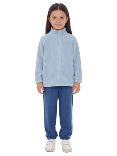 Manteau longs manches en duvet castor et pantalon de sport pour filles