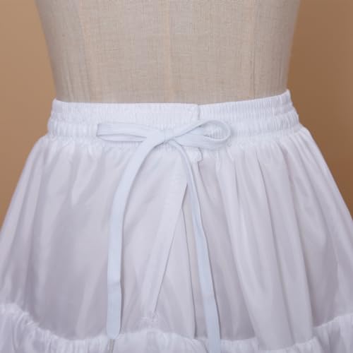 YULUOSHA Women's Crinoline Petticoat Hoopless Skirt A-Line Underskirt Full Gown Half Slips for Dresses Lingerie Long Skirt4