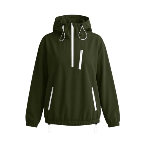 BUERCWS Women's Lightweight Rain Jacket Hooded Outdoor Windbreaker Raincoat - image 7