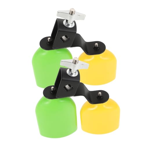 Abaodam 1pair Cowbell Percussion Blocks Pitch Musical Instruments for All Ages for Sporting Events Parties and Ensemble Performance
