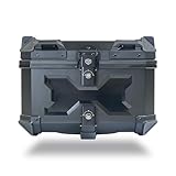 【選ばれる、理由がある。安心の日本企業。】【 45L 】 ONE STEP リアボックス トップケース パニアケース 大容量 取付ベース付属 フルフェイス対応 バイクボックス (ALL BLACK, 45L)