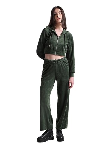 Image of ONLY Women's Polyester Blend Hooded Neck Sweatshirt