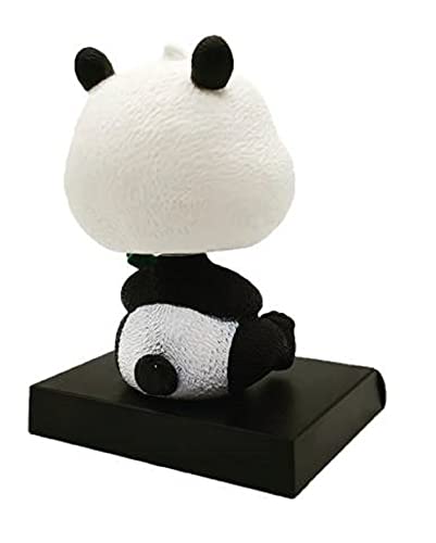 Image of AUGEN Super Hreo Panda Action Figure Limited Edition Bobblehead with Mobile Holder for Car Dashboard, Office Desk & Study Table (Pack of 1)(Plastic)