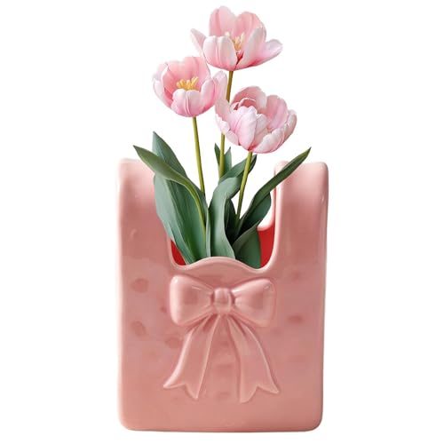 Vase à fleurs en céramique blanche pour bibliothèque et table - 2