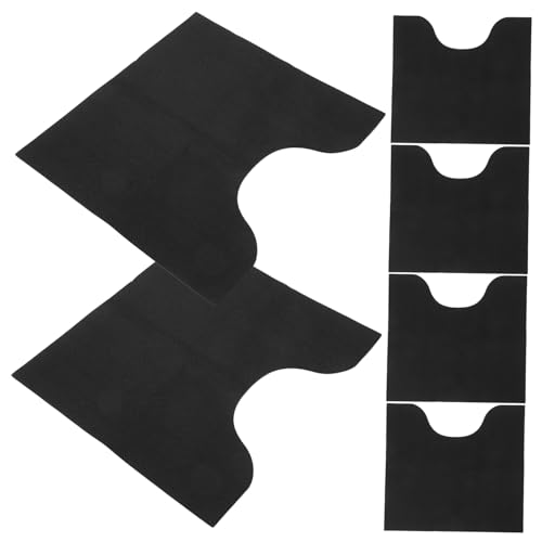 GLEAVI 6pc U-Shaped Toilet Training Pad Set Washable Chenille Rug for Bathroom Toilet Bowl Cover Pee Guard for Kids Toddler Potty Training Aid