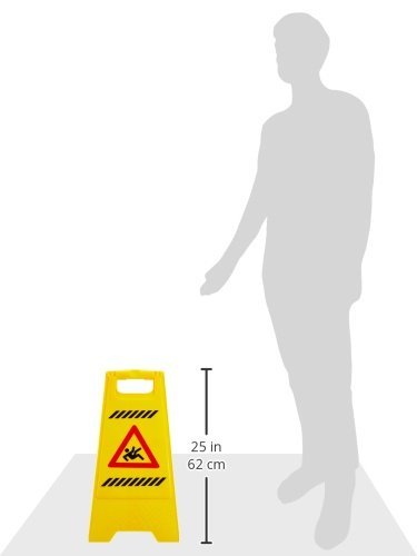 Leifheit Warnschild „Rutschgefahr“ – Klappbarer Aufsteller, 59x28cm, Gelb
