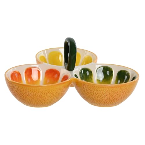 Bol de gres 23x23x11 ensaladera amarilla limón set de 3 cuencos grandes de cocina 2