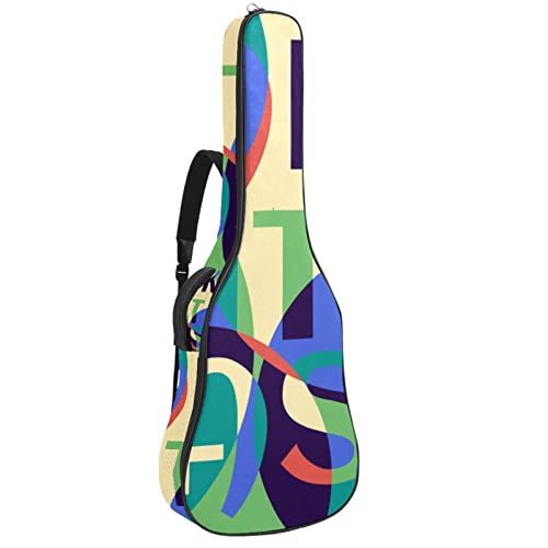 Housse de transport étanche pour guitare avec bandoulière réglable Motif abstrait, Multicolore 01., 42.9×16.9×4.7 in… - Les Beatles, Paul McCartney, John Lennon, RIngo Starr, George Harrison Housse de transport étanche pour guitare avec bandoulière réglable Motif abstrait, Multicolore 01., 42.9x16.9x4.7 in…
