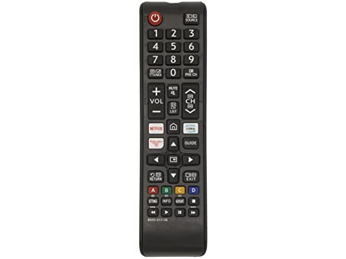 azurano BN59-01315B Universal Fernbedienung für 2018-2022 Samsung UE Quantum Crystal QLED UHD 4K Smart TV Serien TU RU Q AU BU LS T UN QN, Direkttasten für Netflix, Prime Video & Rakuten