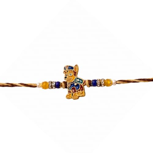 Image of I Jewels Fancy Cartoon Kids Rakhi With Roli Chawal & Rakshabandhan Card for Bro /Brother /Bhai