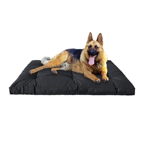 Aveanit Wasserdichtes Hundebett große Waschbar 90x70x10cm hundematratze Schwarz