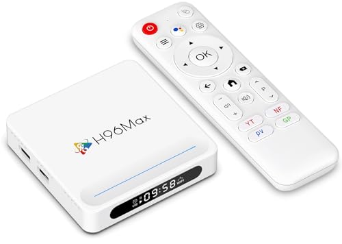 LEFFOT H618 Plus Android 14 TV Box 2025, 4GB RAM + 32GB ROM, 4K Ultra HD TVBox Android, Smart IP-TV Box con Decodificación 8K, Control de Voz, WiFi 6, BT 5.4, 100M Ethernet, HDR10, H618 Quad-Core A53