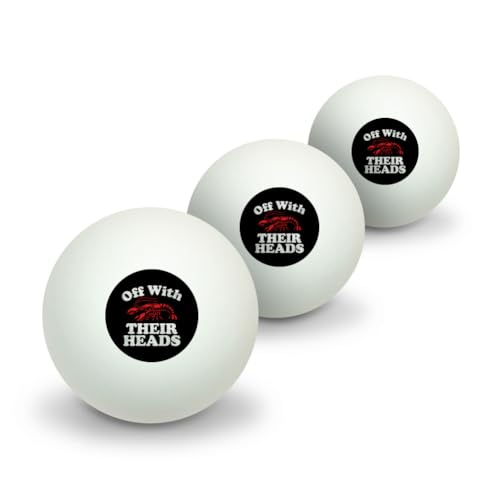 GRAPHICS & MORE Off With Their Heads Crawfish Novelty Table Tennis Ping Pong Ball 3 Pack