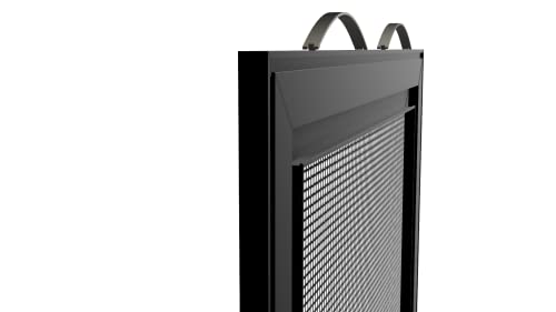 Custom Window Screen Replacement - Fully Assembled, Pre-Framed, Single Hung Half (Sh1), Black. The Sh1 (Black) Utilizes Two Leaf Springs To Help Secure The Screen In Your Window. #TOP1