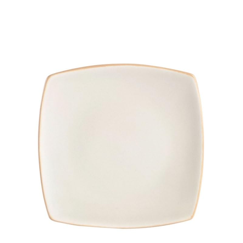 Assiette à manger maison et service de table carré en grès robuste - 7