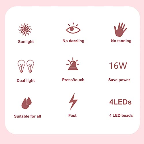 Lampada UV LED per unghie Mini rosa USB Gel