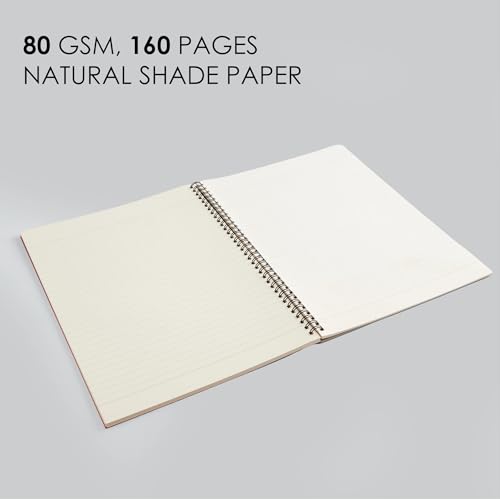 Image of myPAPERCLIP NeoWiro B5 Spiral Ruled Notebook | 160 Pages, 80 GSM, 250 GSM Soft Cover, B5 (6.93 x 9.84 in) | Wiro Bound | Orange