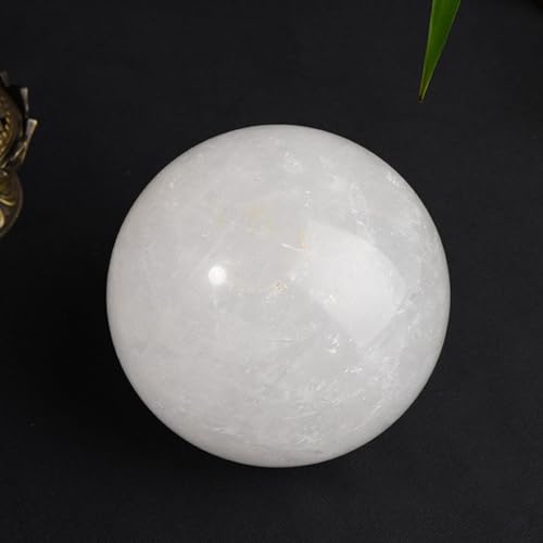 Sphère de quartz blanc de qualité supérieure 50mm avec socle élégant