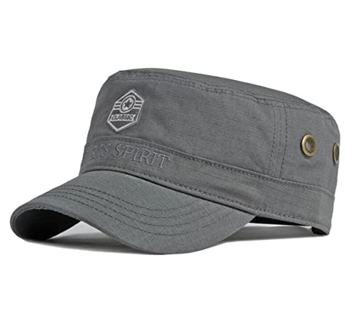 Classique Style Armée Militaire Casquette Baseball Homme Coton Réglable Sports et Loisirs Casquette (Gris) Cover