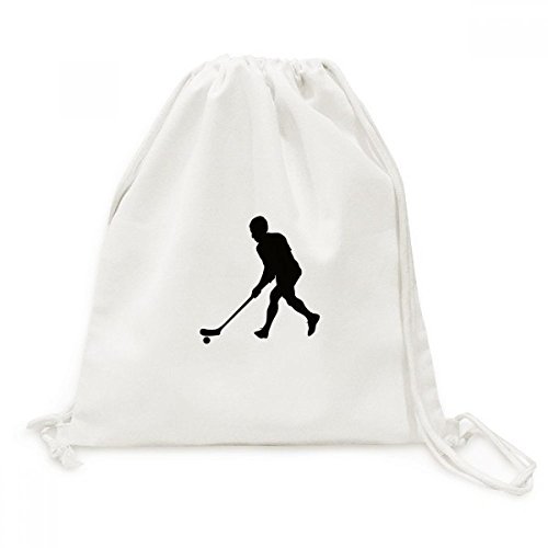 Sac à dos cordon en toile motif hockey pour vos séances d'éducation physique et sorties