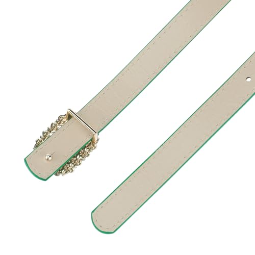 Women's Pearl Buckle Waist PU Leather Belt Skinny Adjustable Dress Pants Waistband for Female Dating Party3