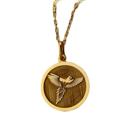 Collar de plata de ley 925 de loro con baño de oro y cadena de 45 cm LKBEADS