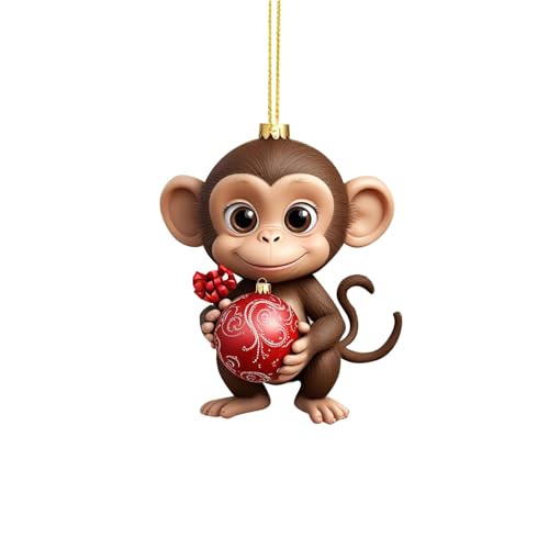 Weihnachtsdeko AFFE-Anhänger, Weihnachtlicher Baumschmuck Christmas,...
