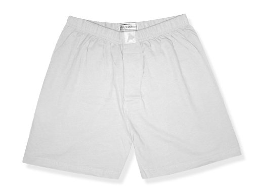 Mens Solid SILVER GREY Color BOXER 100% Knit Cotton Shorts