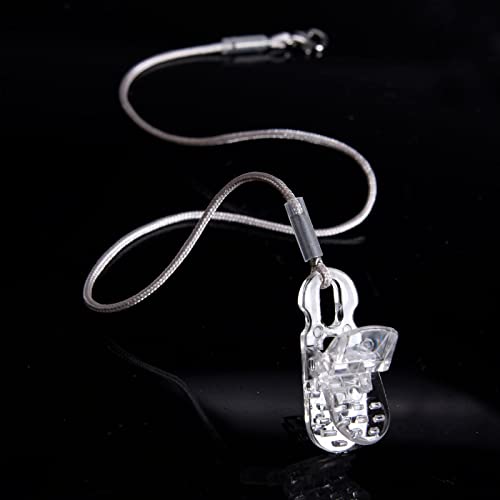 YorkSound Set of 4 Hearing Aid Clips, Hearing Aid Holder String Anti-Lost BTE Clip with Storage Travel Case, Hearing Protection Accessories for Adults & Kids, Monaural, Grey