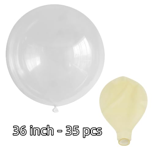 Image of 30 Pack Clear Balloons 36 Inch Clear Latex Party Large Balloon Bulk for Various Party Events Decorations