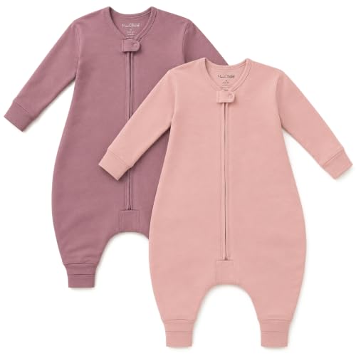 Organic Cotton Toddler Sleep Sack with Feet, 0.5 TOG Long Sleeve Sleep Bag