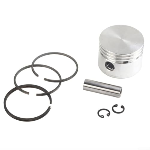 Kit de repuesto de pistón compresor de aire de metal con 3 anillos, pin y anillo de retención, múltiples tamaños para accesorios de bomba de aire (48 mm)