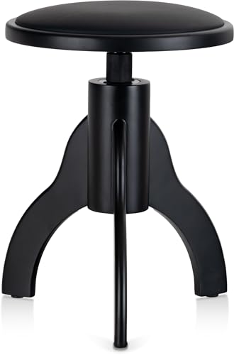 Classic Cantabile Pianohocker Schwarz Matt, Sitzfläche Ø: ca. 34 cm