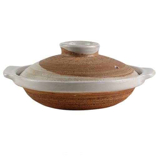 Cacerola de cerámica – Olla de barro con tapa para hornear, sopa y caldo – Ideal para uso doméstico y restaurante