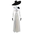 Vampire Lady Alcina Dimitrescu Cosplay Costume Long Dress Uniform with Hat for Halloween Outfits
