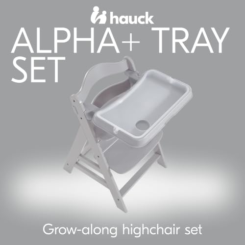 Image of hauck Alpha+ Grow Along Booster High Chair with Tray Table, Grey