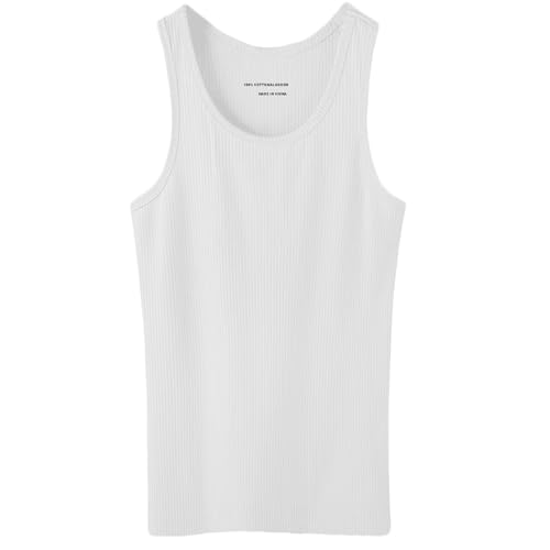Glory Max 3-6 Pack Men 100% Cotton Ribbed Plain Tank Tops Wife Beater A-Shirts Undershirts2