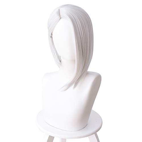 RedJade OW Ashe Elizabeth Caledonia Wig Coaplay Peluca para Traje Plateado