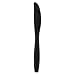 Dixie PKH53C Heavy Weight Polypropylene Knife, Individually Wrapped, 7" Length, Black (Case of 1,000)