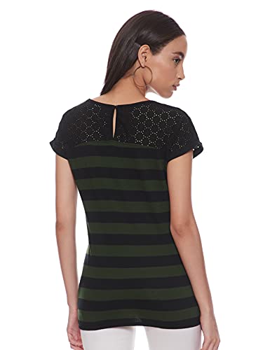 Image of Max Women's Striped Extended Sleeves Regular Fit T-Shirt