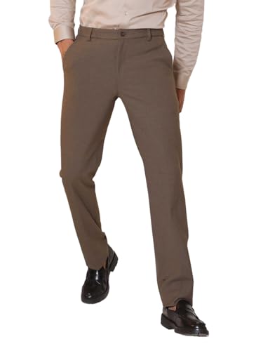 Image of SUBTRACT Slim-Fit Stretchable Lycra Formal Pants for Men with Flexible Waistband | Stylish Men's Wear Trousers for Office or Party |Dress Trouser Pant
