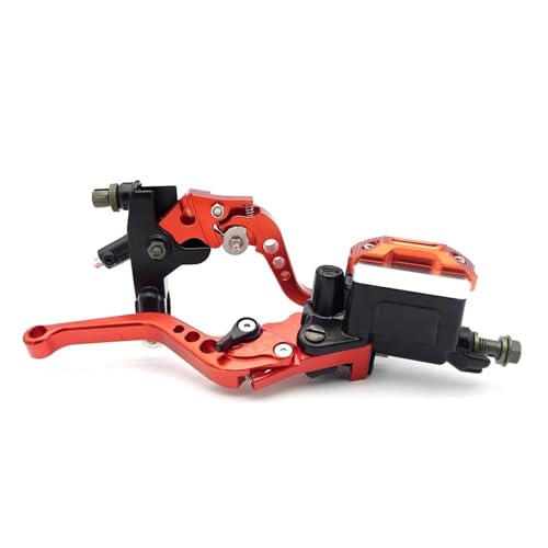 7/8 Zoll 22 mm Bremskupplung für BM&W C600 für Sport R1100GS F800ST R1150R Motorrad Bremspumpe Hauptbremszylinder Hebel Lenker Kupplung Hydraulisch (Orange)