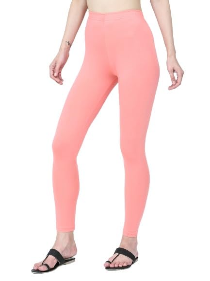 Image of Robinbosky Premium Stretchable Cotton Ankle Legging for Women | Suitable for Formal wear & Casual wear | High-End Elastic Makes The Leggings Squat Proof and Durable for Travel, Yoga, & Workout.