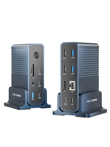ACASIS USB C Docking Station Dual Monitor,15-in-1...