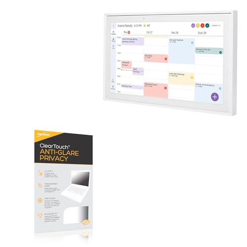 BoxWave Screen Protector Compatible with Skylight Calendar (15 inch) - ClearTouch Anti-Glare Privacy (2-Pack), Privacy Screen Protector Flexible Film Anti-Glare