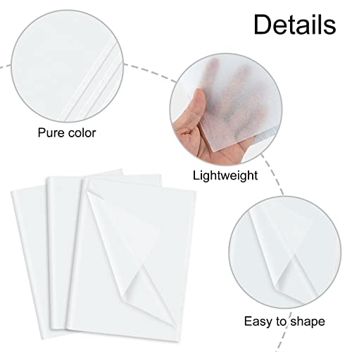 Image of NEBURORA 60 Sheets White Tissue Paper Set Gift Wrap Paper(White)
