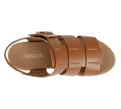Image of Soda inchBossi ~ Women Round Toe Flatform Fisherman Wedge Sandals with Adjustable Buckle