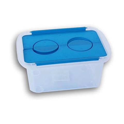Greenbrier International 3 Set - School Storage Box with Hinged Interlocking Lid - 3 Quart -10 x 6.5 x 5.5 Inches Cover