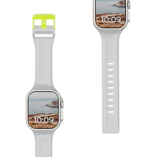 URBAN ARMOR GEAR Scout Bracelet de rechange en silicone pour Apple Watch 49 mm / 46 mm / 45 mm / 44 mm / 42 mm (Ultra 3 / Ultra 2 / Ultra, Watch SE 3 / SE 2 / SE, Series 11/10/9/8/7/6/5/4, bracelet de